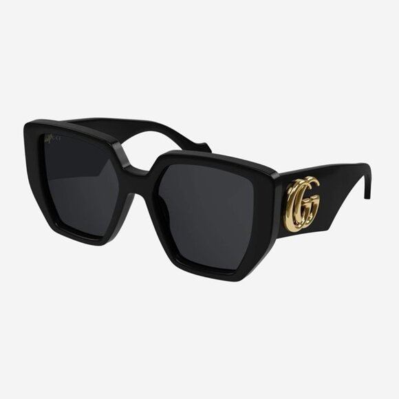NEW GUCCI WOMEN'S SUNGLASSES GG0956S 003 GUCCI GG0956S BLACK - Picture 1 of 5